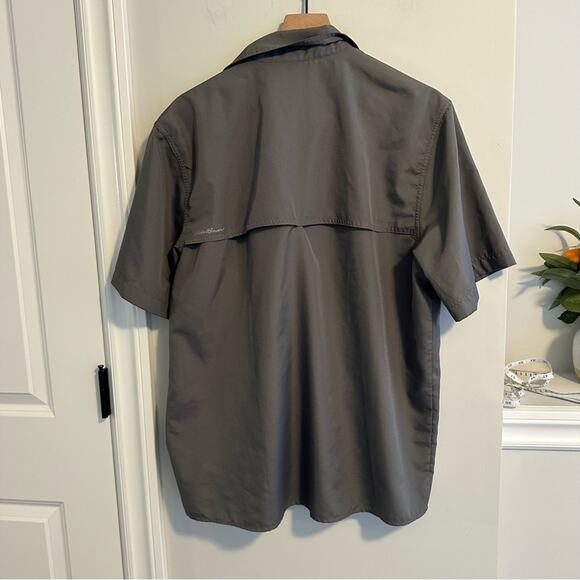 Eddie Bauer Gray Fisherman Top Large - Picture 2 of 11